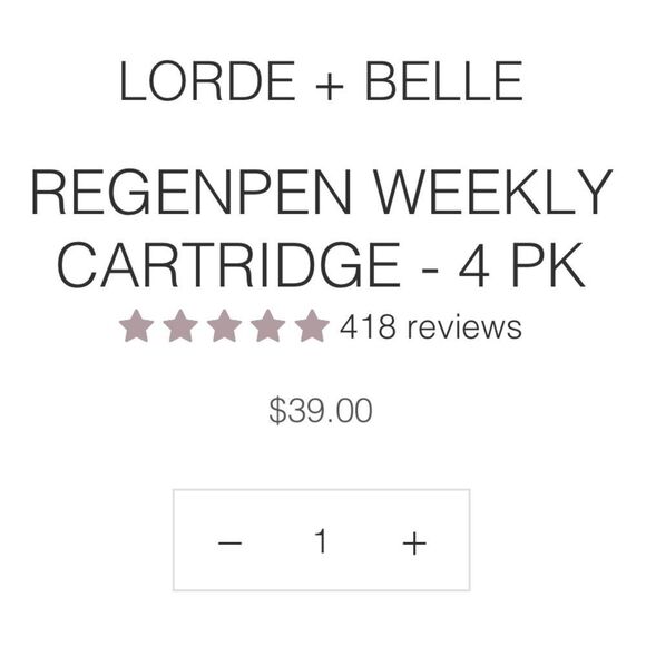 NIB Lorde + Belle CARTRIDGES ONLY for RegenPen 28-Day | 4-Week Supply MSRP $39 - Picture 7 of 7